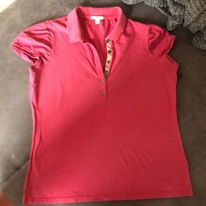Burberry Mauve Puff Sleeve Polo
